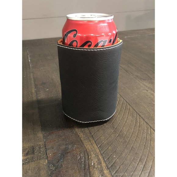 40 Birthday - 39 + Middle Finger Black Leather Koozie - New -Funny Gift - Forty - Picture 3 of 3